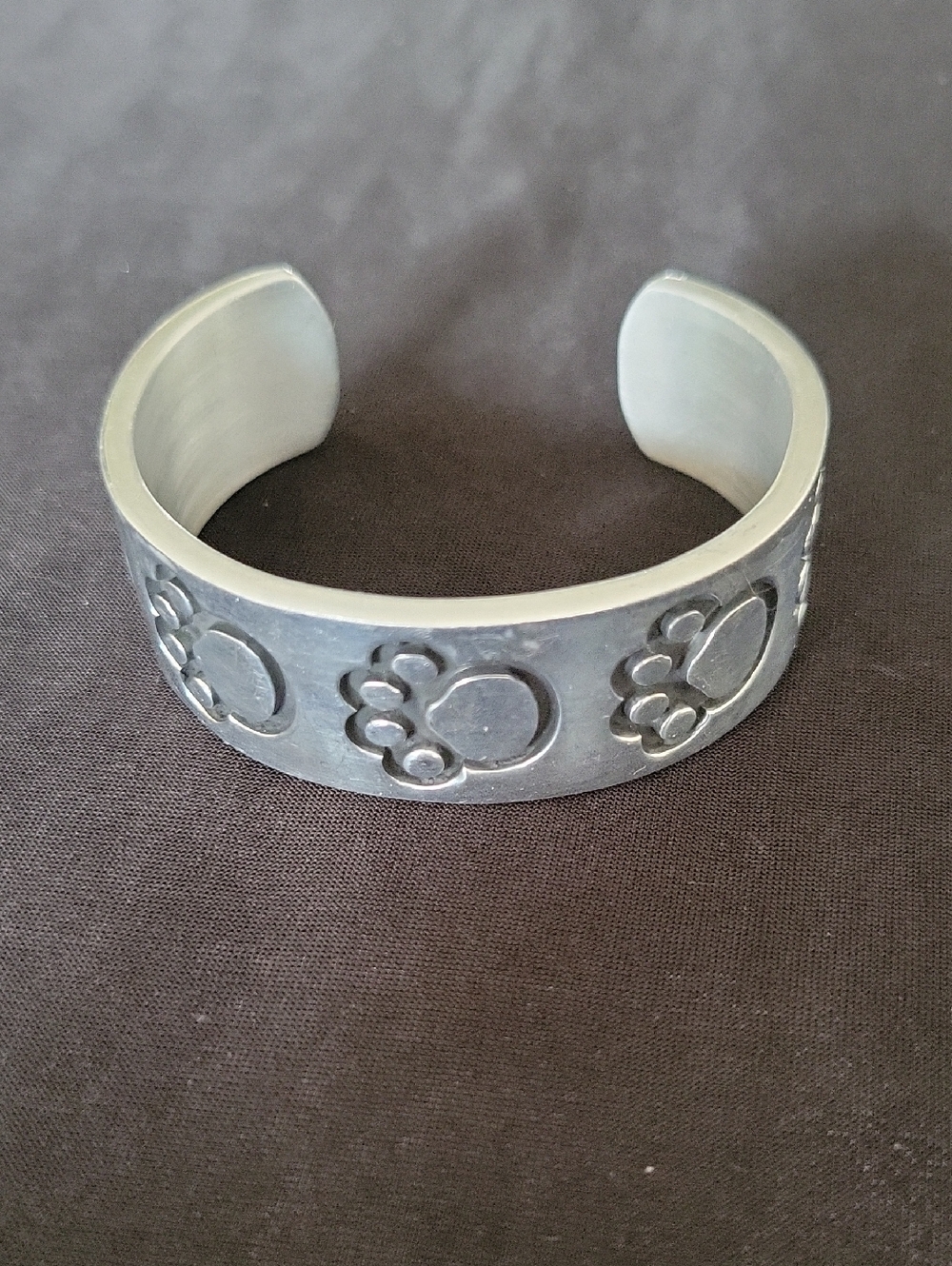 Metal Paw Print Cuff Bracelet